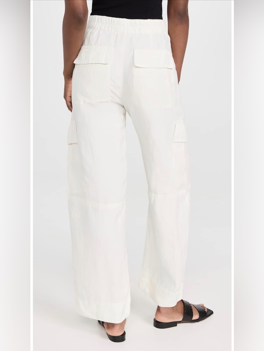 Vince Ivory Bone Wide-Leg Cargo Pants - Picture 2 of 8